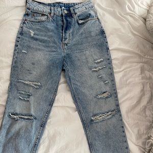 H&M Ripped Mom Jeans